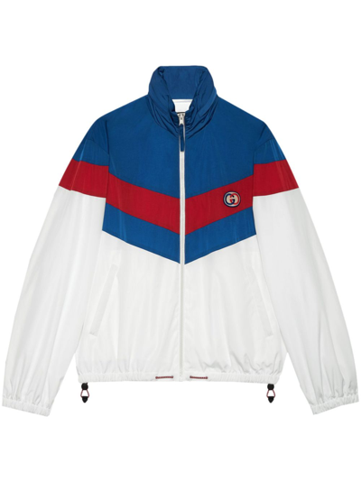 Gucci Incrocio-patch Track Jacket In White