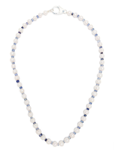 Hatton Labs Pearl Beaded Chain Necklace In White