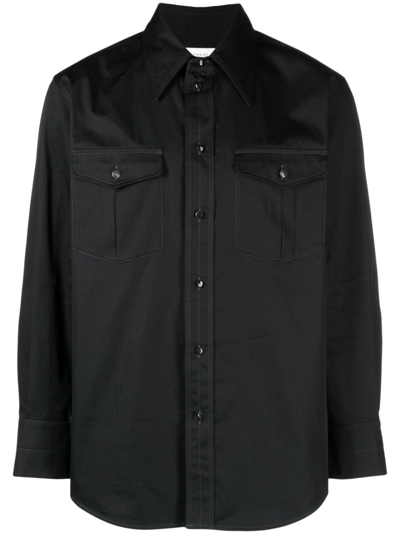 Lemaire Western Shirt In Black