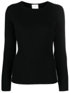 ALLUDE RIBBED-KNIT CASHMERE JUMPER