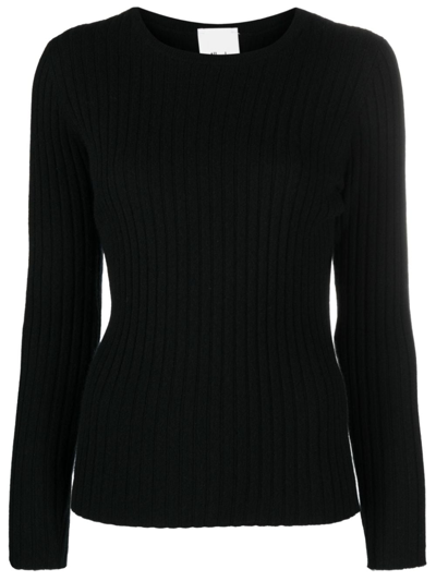 Allude Ribbed-knit Cashmere Jumper In Blue