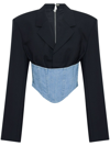 DION LEE CROPPED CORSET-STYLE BLAZER