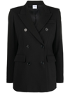 Aspesi Rear Slit Double-breasted Dinner Jacket In Black
