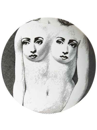 Fornasetti Wall Plate Tema E Variazioni N.307 In White/black