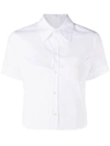 Dsquared2 Cropped Short-sleeve Shirt In White