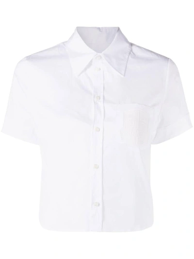 Dsquared2 Cropped Short-sleeve Shirt In White