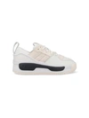 Y-3 Sneakers With Contrasting Sole And Panel Detailing In White