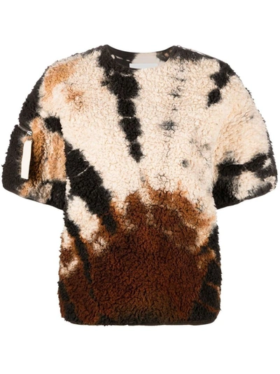 Jil Sander Tie-dye Print Textured Top In Multicolour