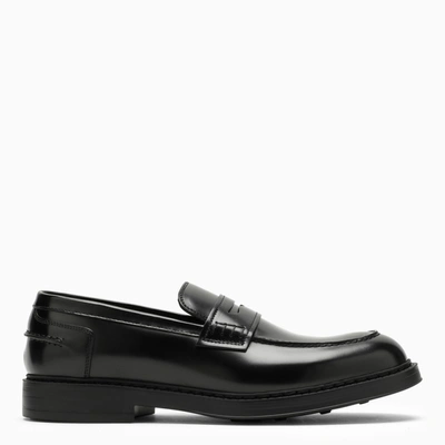 Doucal's Black Leather Loafer