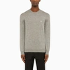 PRADA PRADA SLATE GREY WOOL CREW-NECK SWEATER