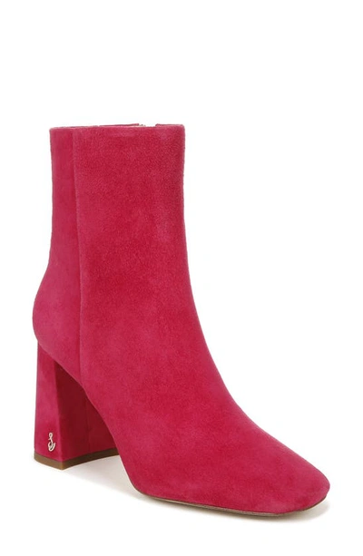 Sam Edelman Fawn Ankle Bootie Dahlia In Magenta Rose