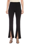 Fifteen Twenty Harlow Slit Hem Bootcut Pants In Black