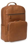 Johnston & Murphy Rhodes Leather Backpack In Tan