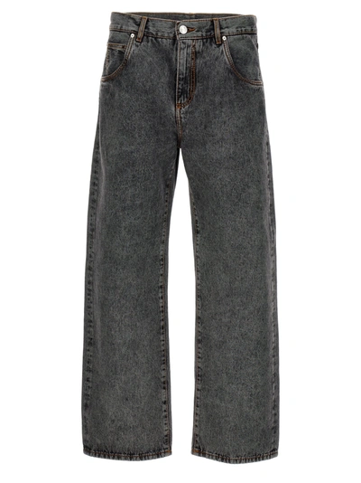 ETRO LOGO EMBROIDERY JEANS GRAY