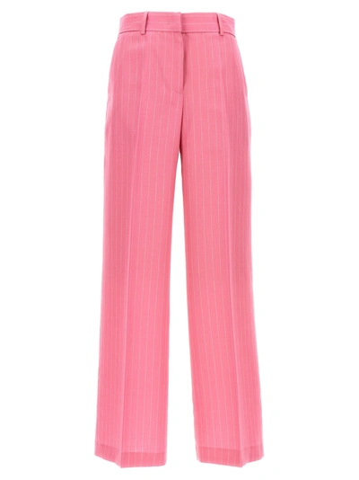 Msgm Pinstripe Trousers In Pink