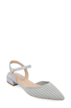 Journee Collection Ansley Ankle Strap Flat In Blue
