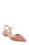 Journee Collection Ansley Ankle Strap Flat In Blush