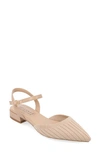 Journee Collection Ansley Ankle Strap Flat In Tan