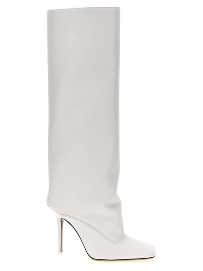 Attico Sienna Boots, Ankle Boots White In Blanco