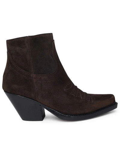 Sonora Jalapeno Ankle Boots In Brown Suede