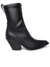 SONORA VILLA HERMOSA BLACK LEATHER ANKLE BOOTS