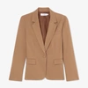 M.m.lafleur The Yiyan Blazer Petite - Wool Twill In Camel