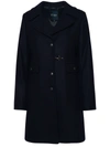 Fay Navy Virgin Wool Blend Coat In Blue