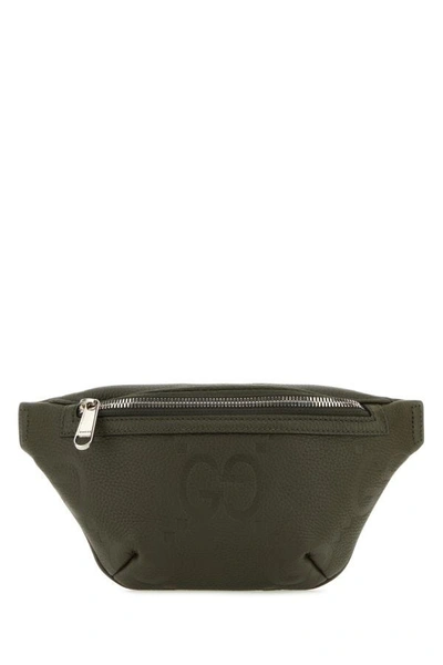 Gucci Man Olive Green Leather Belt Bag