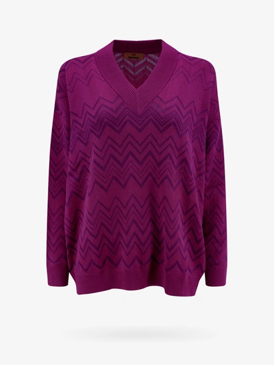 Missoni Woman Sweater Woman Purple Knitwear