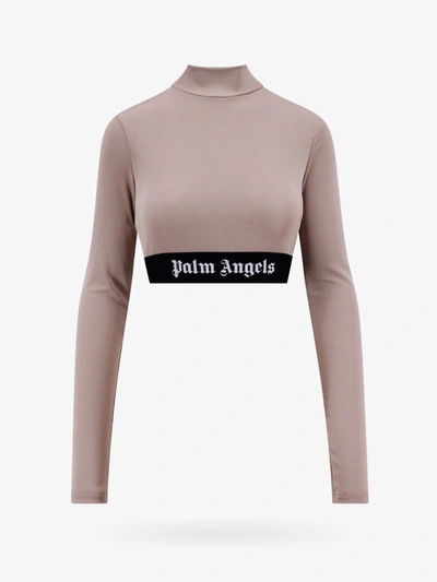PALM ANGELS PALM ANGELS WOMAN TOP WOMAN BEIGE TOP