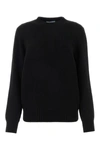 Prada Triangle-logo Wool Jumper In Black