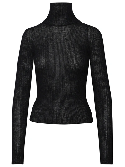 Saint Laurent Black Wool Blend Turtleneck Jumper