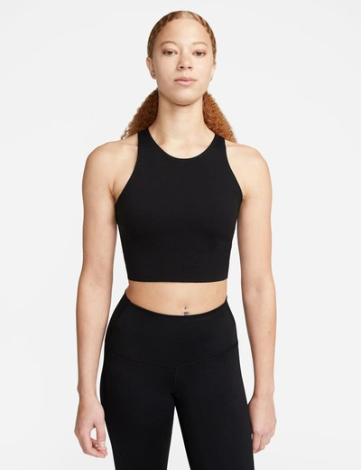 Nike Yoga Dri-fit Luxe Cropped Tank In Black