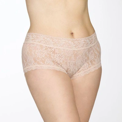 Hanky Panky Plus Size Signature Lace Boyshort In Brown