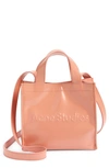 Acne Studios Mini Logo Tote Bag In Salmon Pink