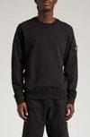 Stone Island Crew-neck Sweater In Wool In Black