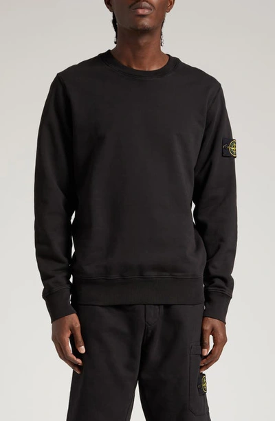 STONE ISLAND STONE ISLAND COMPASS LOGO COTTON CREWNECK SWEATSHIRT