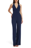 DRESS THE POPULATION MILLER HALTER JUMPSUIT