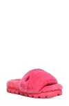 Ugg Maxi Curly Scuffeta Shearling Slides In Fuchsia