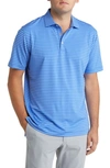 Peter Millar Men's Crown Sport Drum Performance Jersey Polo Shirt In Blue