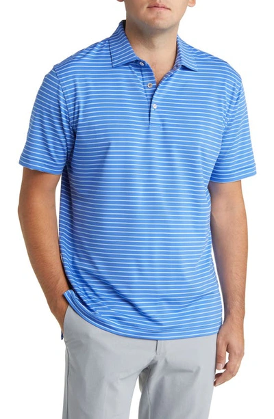 Peter Millar Men's Crown Sport Drum Performance Jersey Polo Shirt In Sapphire