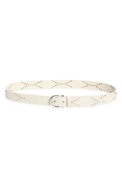 Isabel Marant Teddy Gd Studded Leather Belt In Chalk