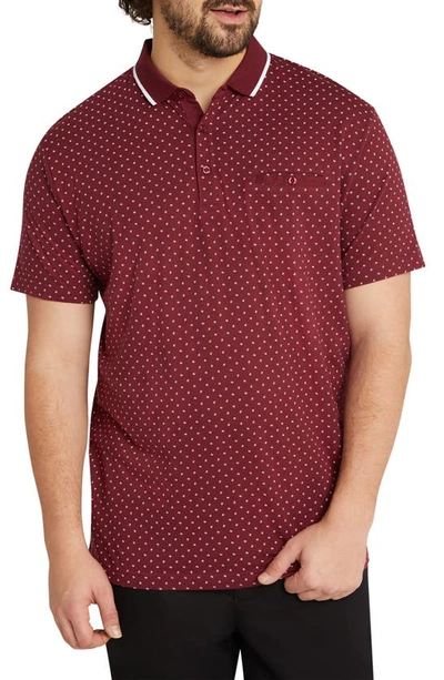 Johnny Bigg Taylor Neat Pocket Polo In Burgundy