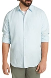 JOHNNY BIGG JOHNNY BIGG ANDERS LINEN & COTTON BUTTON-UP SHIRT