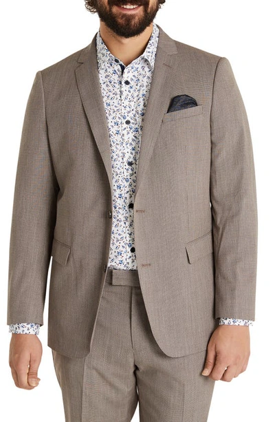 Johnny Bigg Rossi Solid Stretch Blazer In Mocha