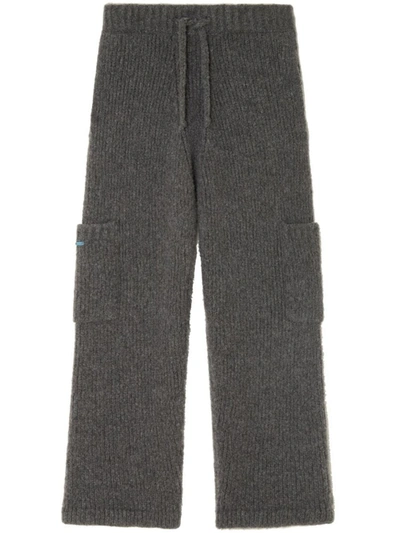 Alanui A Finest 针织直筒裤 In Grey