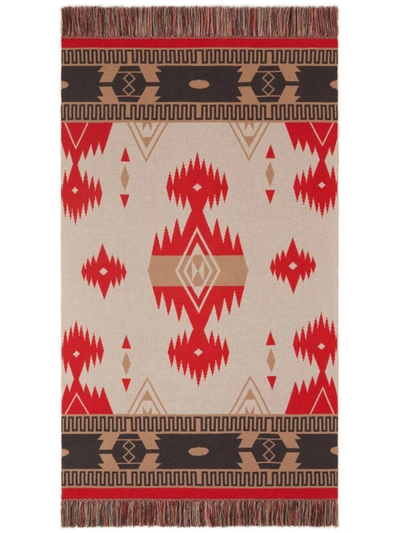 Alanui Icon Jacquard Blanket In Red