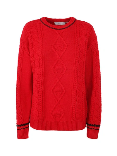 Marine Serre Womens Red Sweater