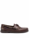 Sebago Docksides Portland Waxed Leather Shoe In Brown