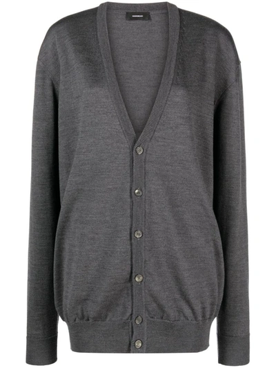 Wardrobe.nyc Gray Button Cardigan In Charcoal